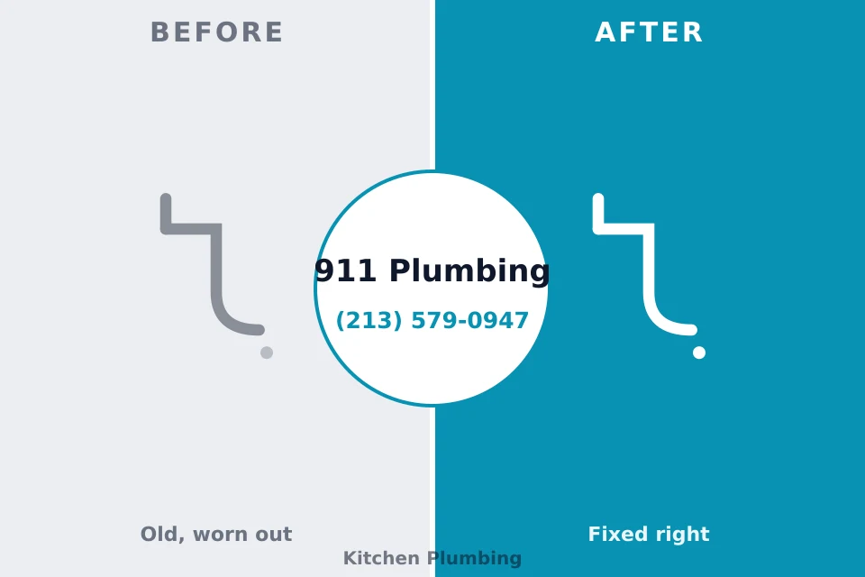Before and after: plumbing repair Hustisford, WI